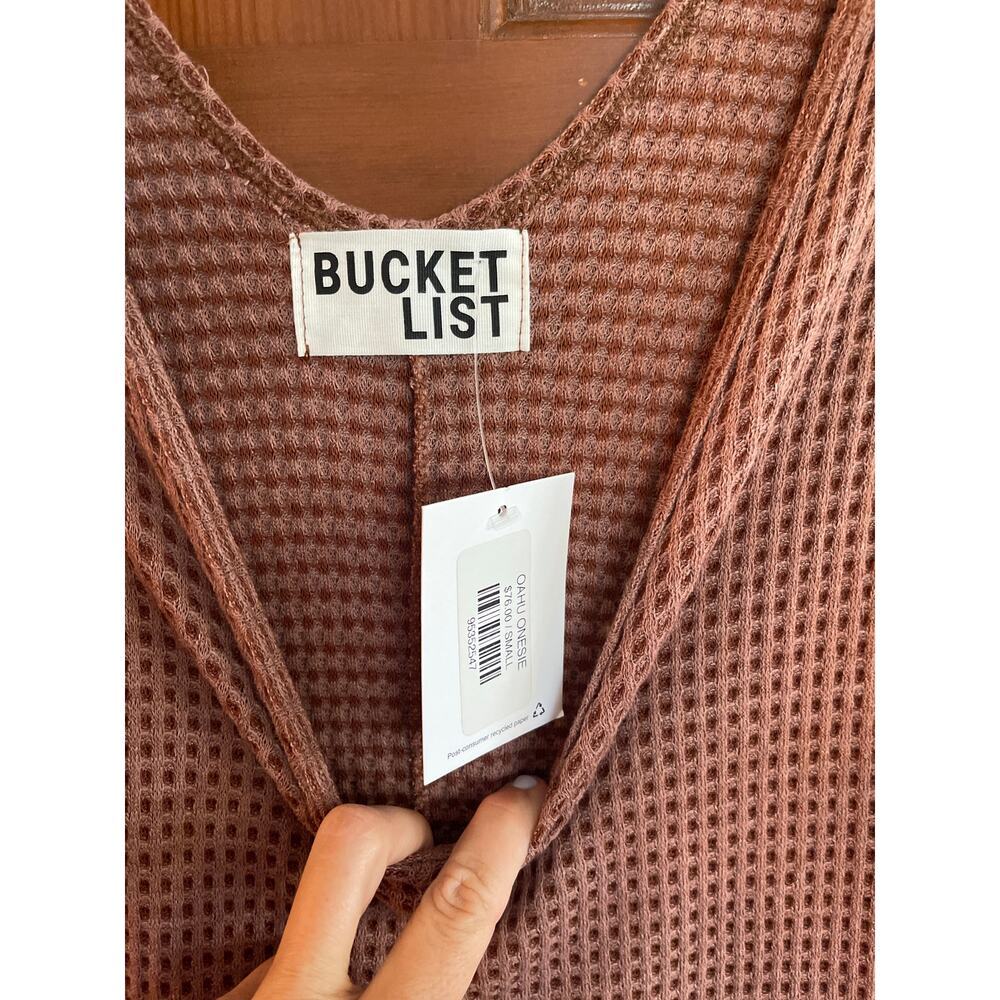 BUCKET LIST WAFFLE OAHU  WIDE LEG JUMPSUIT SIZE SMALL - Picture 4 of 7